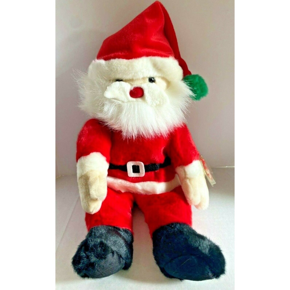 2000 Ty Beanie Buddy Santa Claus Retired Christmas Plush BB3 Red White